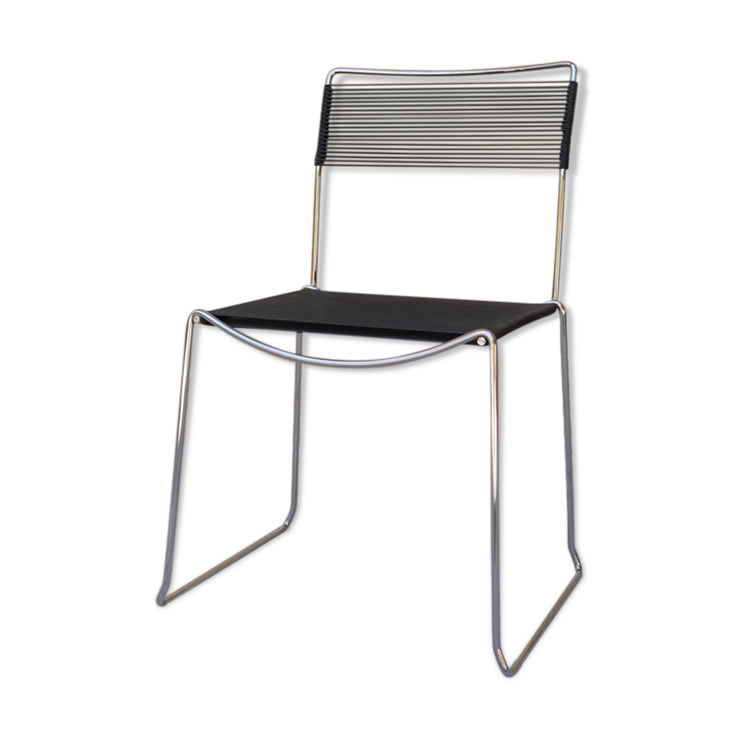 Black vintage scoubidou chair