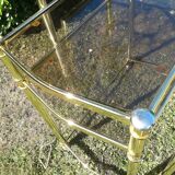 Vintage dressing table and golden metal stool
