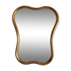 Vintage baroque style mirror, with curved frame in stucco and gilded wood 57 cm