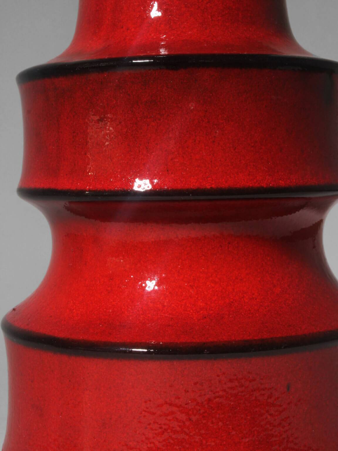Modern German Red Ceramic Vase, 1960s
