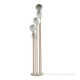 Metal and glass floor lamp