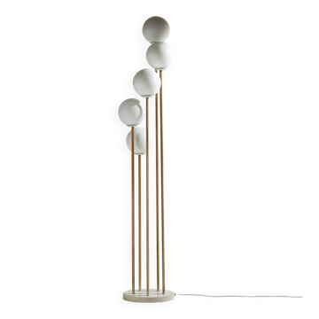 Lampadaire en métal et verre