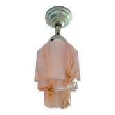 Art Deco chandelier, antique light fixture, pendant light.