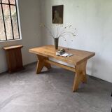 Table, mobilier de montagne en hêtre, 1950