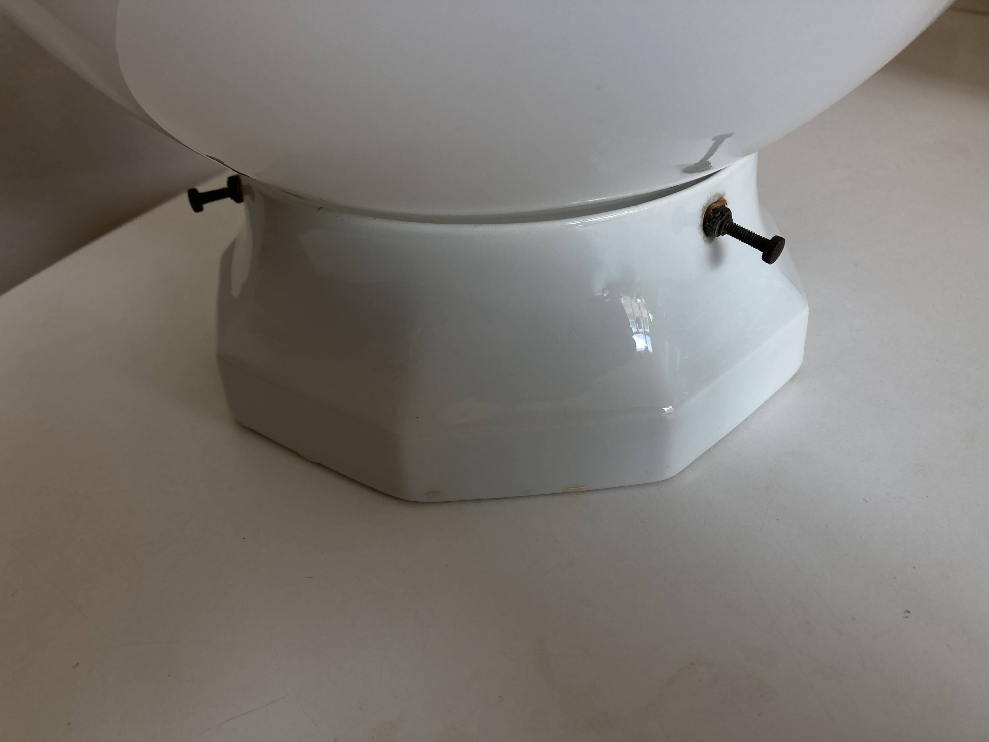 XL bathroom ceiling light from Palace, porcelain and opaline, 1950s