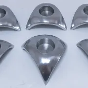 six bougeoirs tripodes aluminium design 90