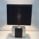 Chrome and black lacquer lamp