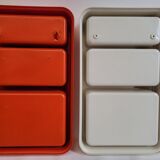 Prisunic plastic wall shelves