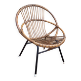 Rattan shell chair