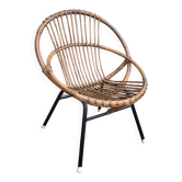 Rattan shell chair