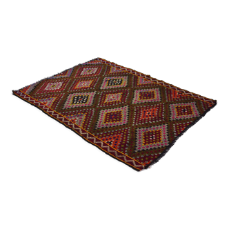 Anatolian handmade kilim rug 243 cm x 180 cm