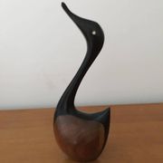 Wooden swan: 3 different types of wood (ebony, mahogany and other exotic wood)