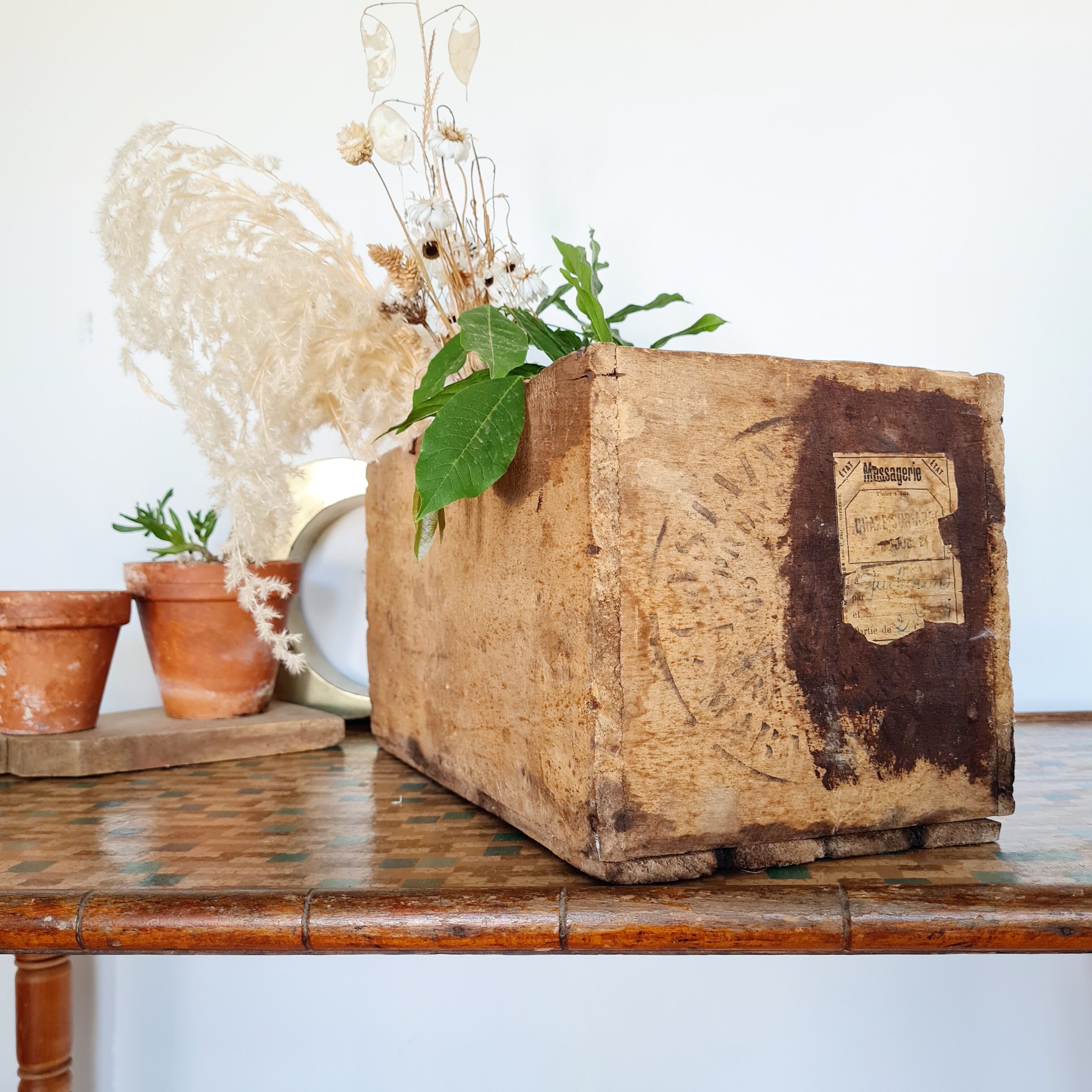 Old wooden box