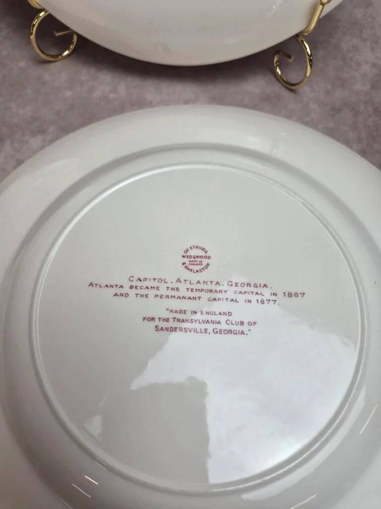 Set of 4 Wedgwood Georgia Historical Plates Mulberry England vintage