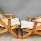 Pair of Kon-Tiki armchairs by Gillis Lundgren 1980's