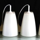 Opaline pendant lights, set of four