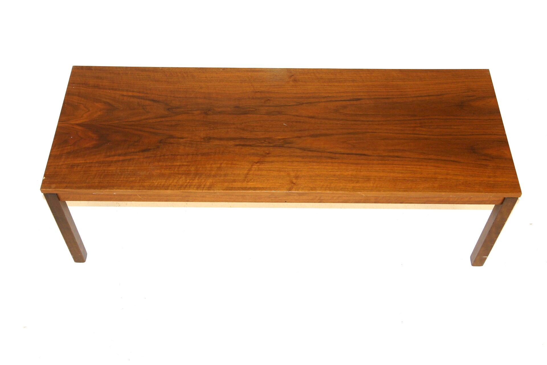 Minimalist walnut bench, Sweden, 1960