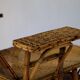 Vintage reclining armchair in rattan and bamboo, French Riviera, year