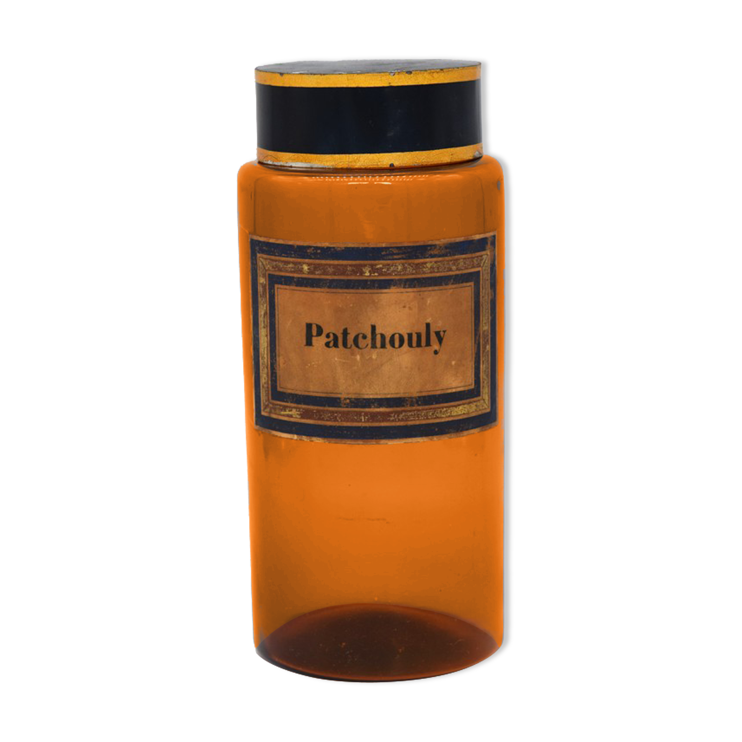 Pharmacy/apothecary old amber glass pot