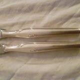 Set of 12 modern stylish silver plated table knives