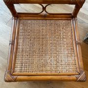 Table d'appoint vintage en rotin