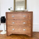 Art Deco chest of drawers in solid oak