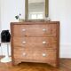 Art Deco chest of drawers in solid oak
