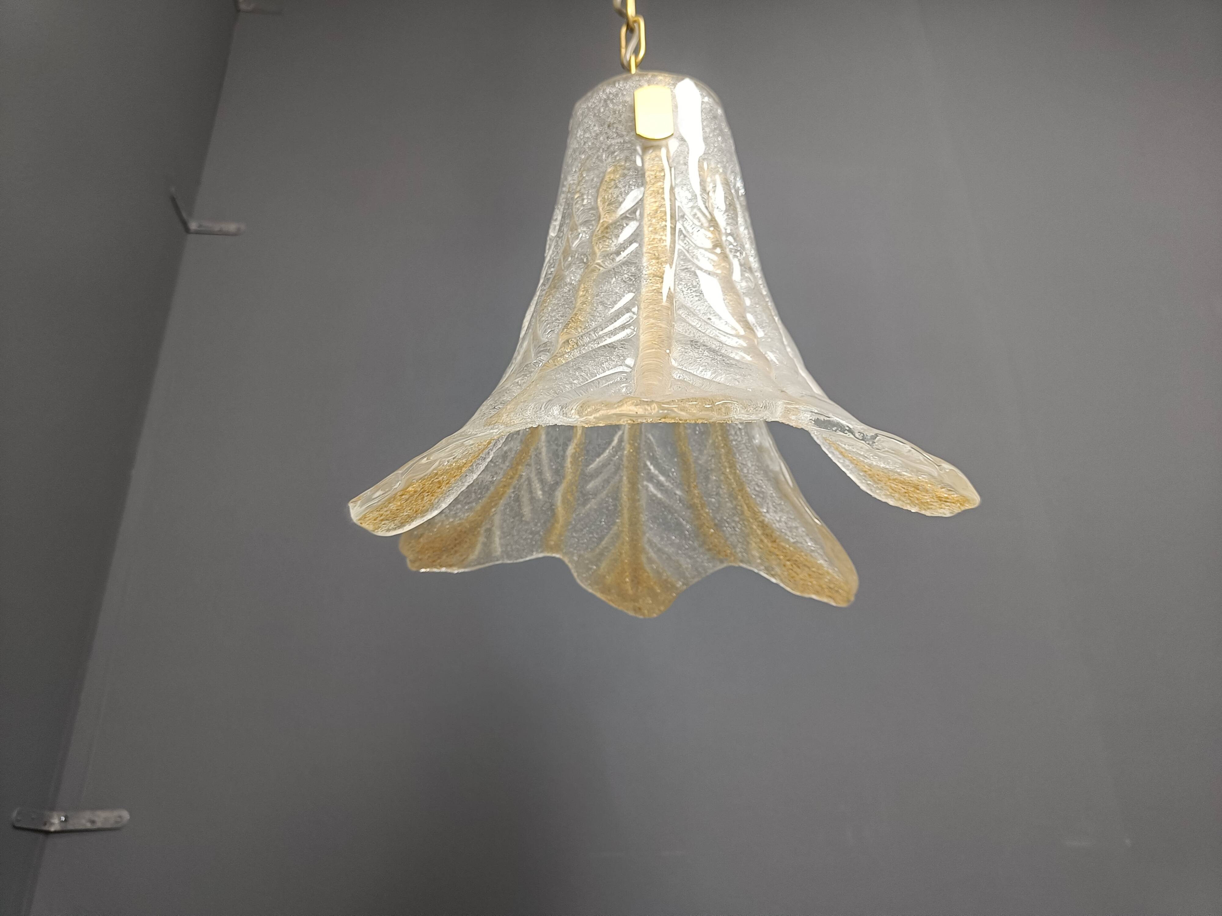 Vintage murano glass pendant light, for Mazzega, 1960s