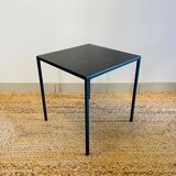 Black coffee table in raw steel Domino model Caravane brand