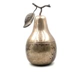 Modern silver-plated Pear wine cooler / ice bucket, Teghini Firenze Italy 1970s