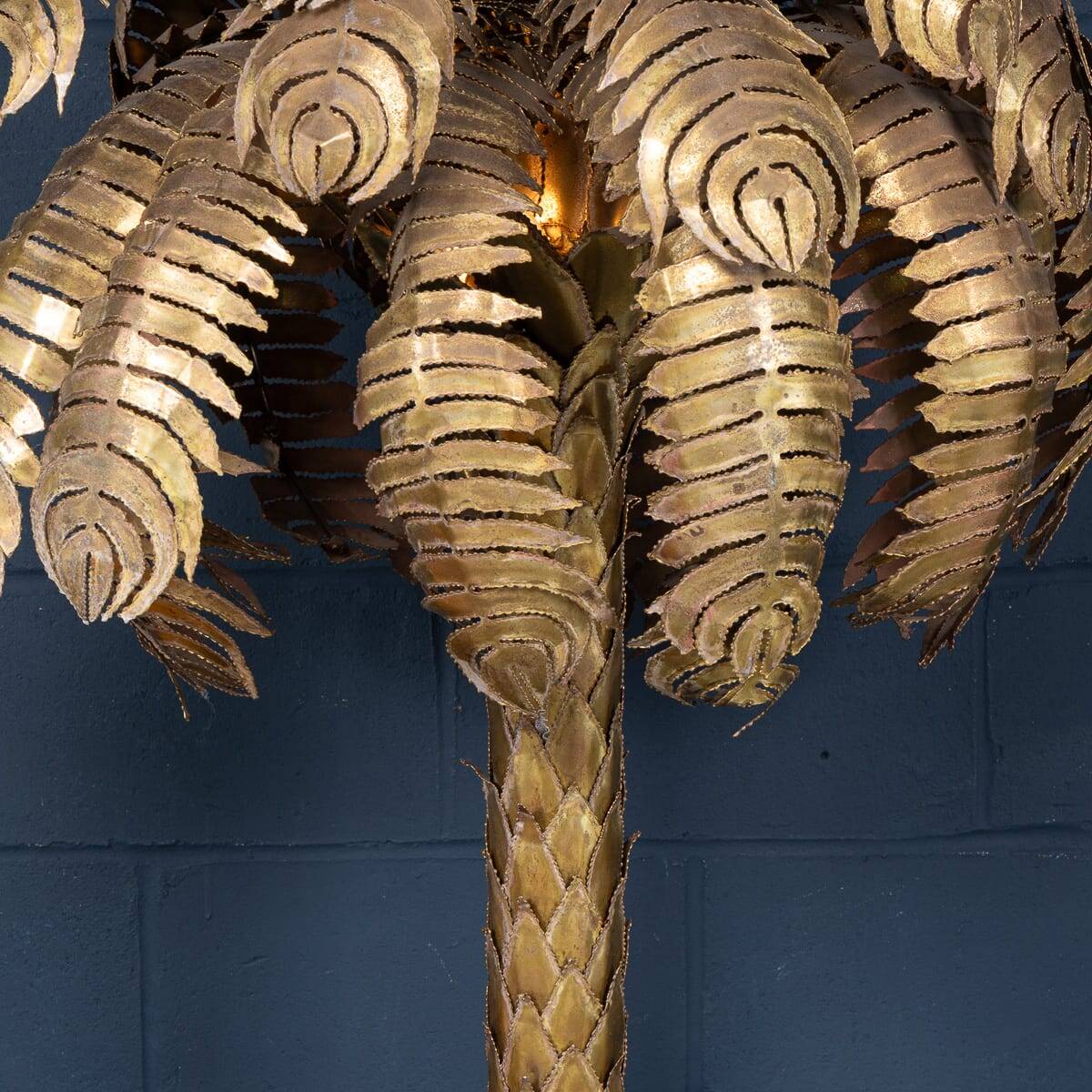 Lampadaire en palmier francaise du xxe siecle, christian techoueyres pour maison jansen