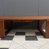 Large Teak coffee table with serving tray 1970s EMC Mobler Denmark