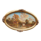 Huile sur panneau art déco