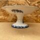Antique White Porcelain Cake Dish Compotier Vintage Flower Decor