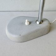 Lampe articulée Aluminor,  en métal gris clair des années 50