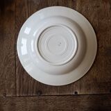 Set of 12 green patterned soup plates, Badonviller earthenware