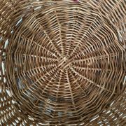 Rattan storage pouffe from the 60s-70s.