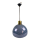 Vintage blue hammered glass pendant