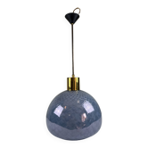 Vintage blue hammered glass pendant