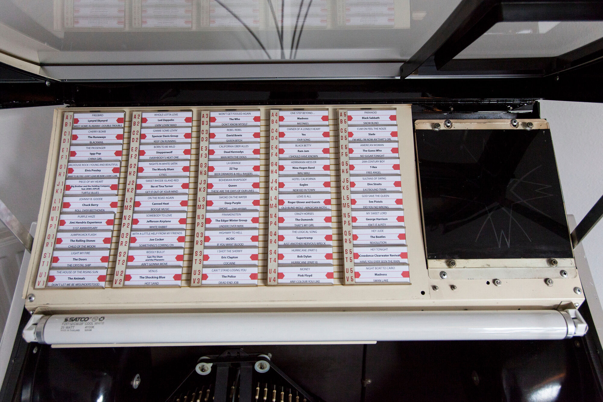 Jukebox Rowe friend from 1963 model"Jal" capa 100 vinyl compilation pop, rock, metal from 1950 to 1990