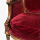 Bergère de style louis xvi garnie de velours rouge sombre, début xixe