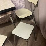 Ensemble table chaises tabouret formica