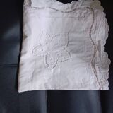 Hand embroidered pillowcase. Days and embroidery.