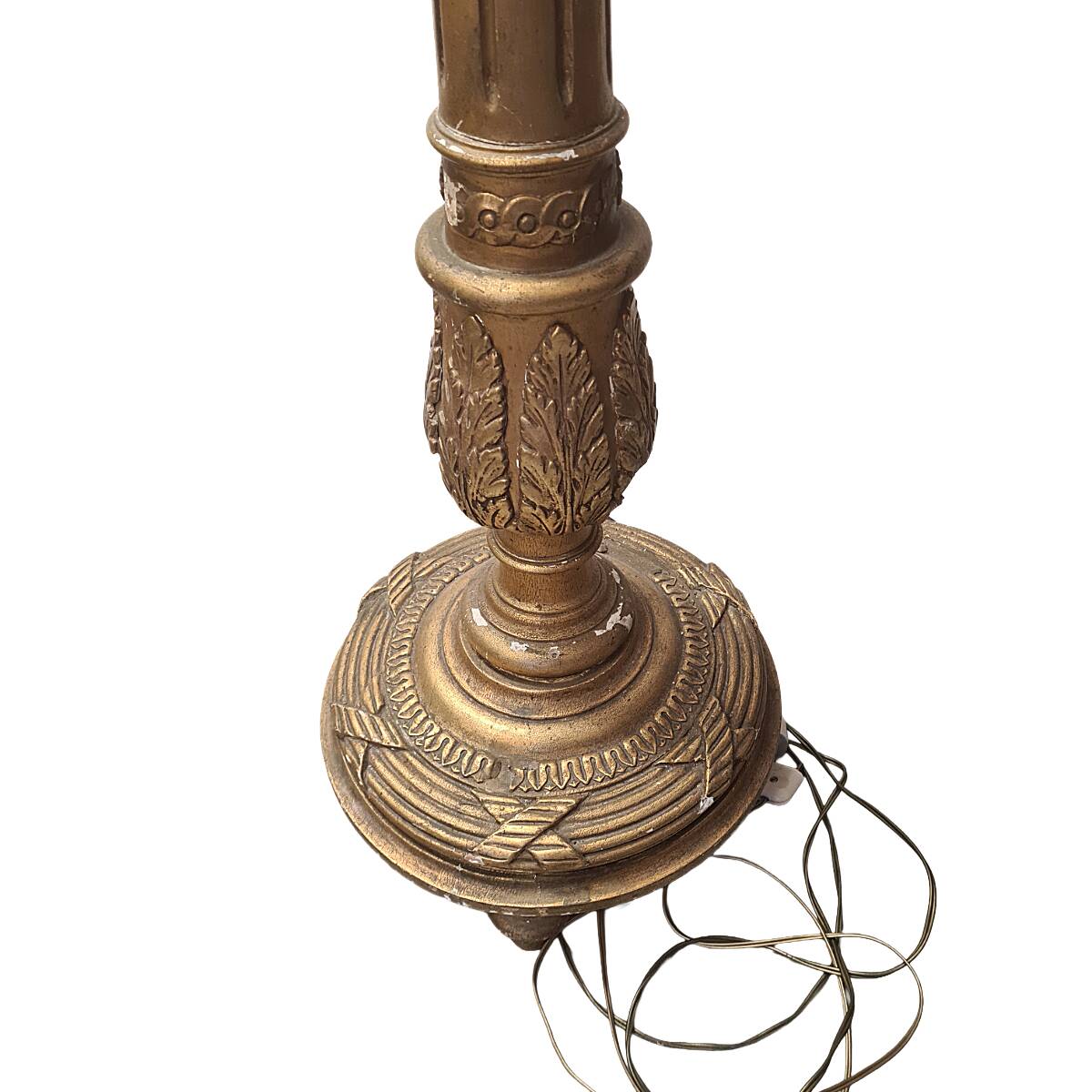 French Classic Louis XVI style Wooden Floor Lamp, mid-century