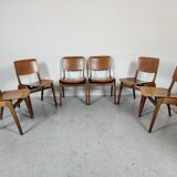 8 chaises vintage empilables années 60/70