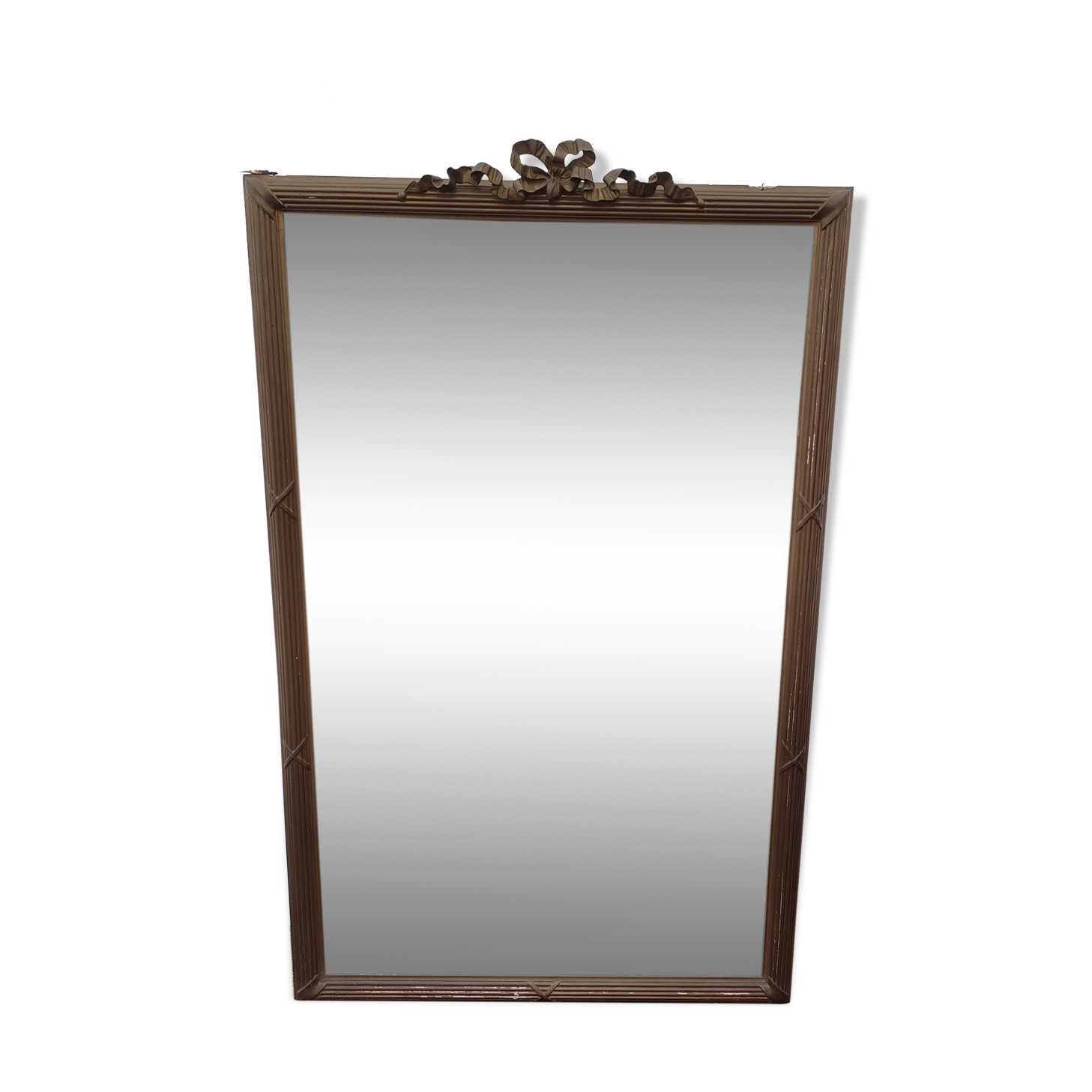 Antique mirror in gilded wood, 105x166 cm