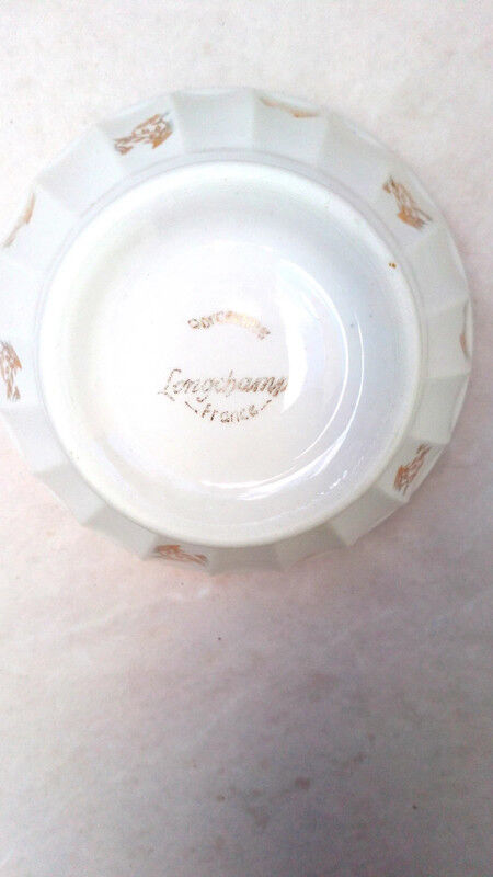Vintage Longchamp porcelain faceted bowl