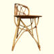 Ensemble bureau et chaise en bambou et rotin, vers 1970