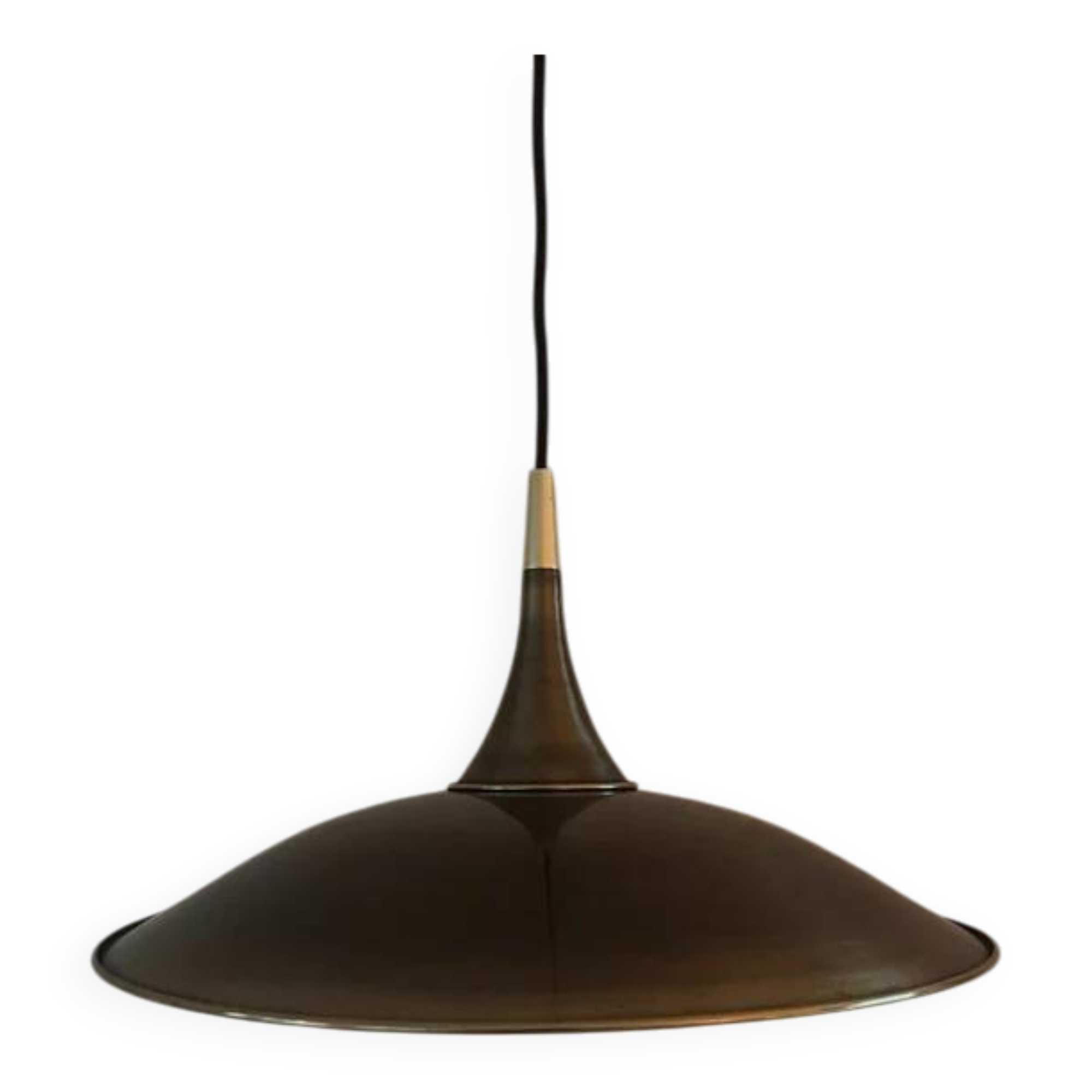 Vintage brass suspension attributed to Florian Schulz - Handmade German design lamp.