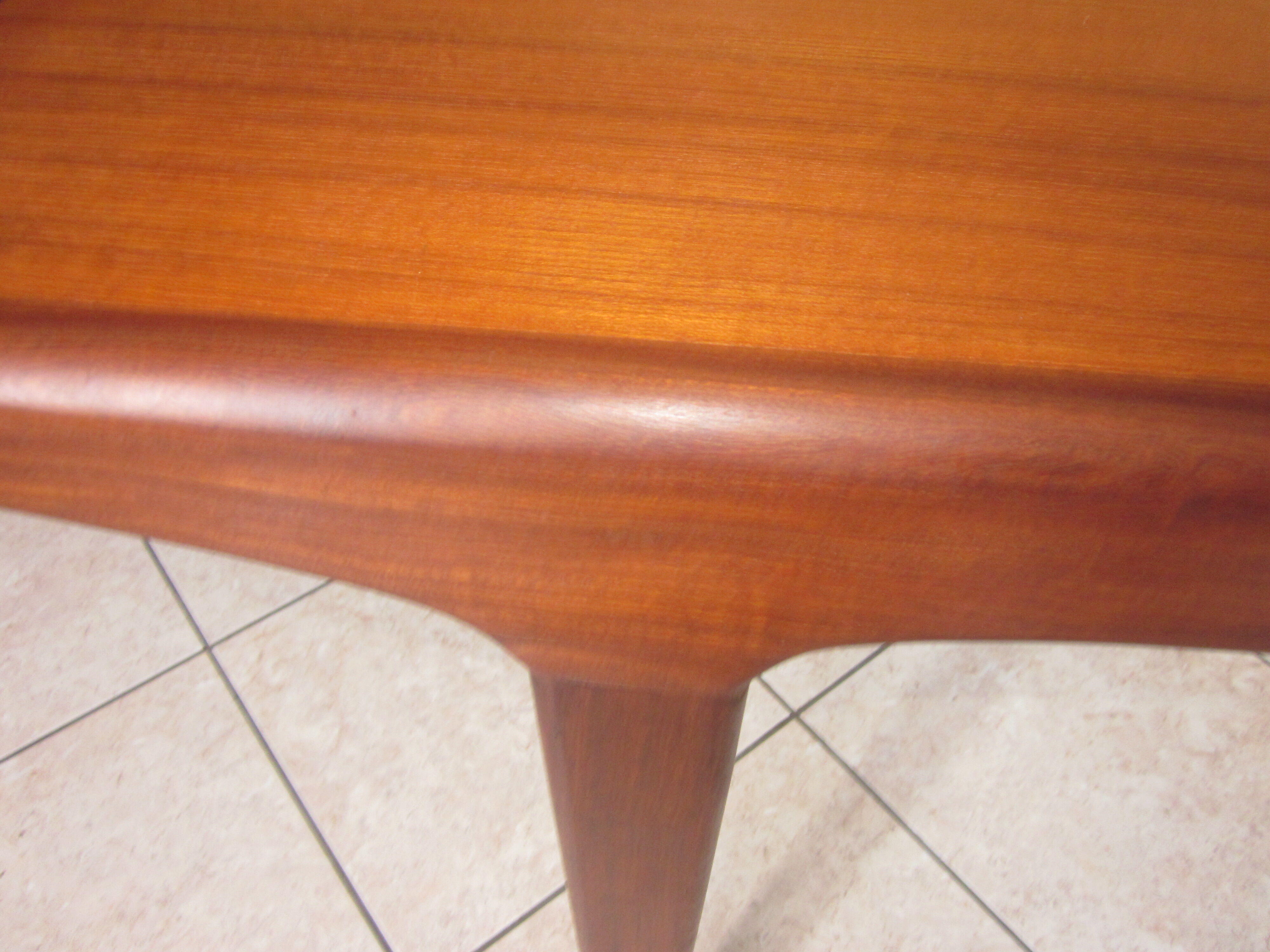 Scandinavian teak table with extensions